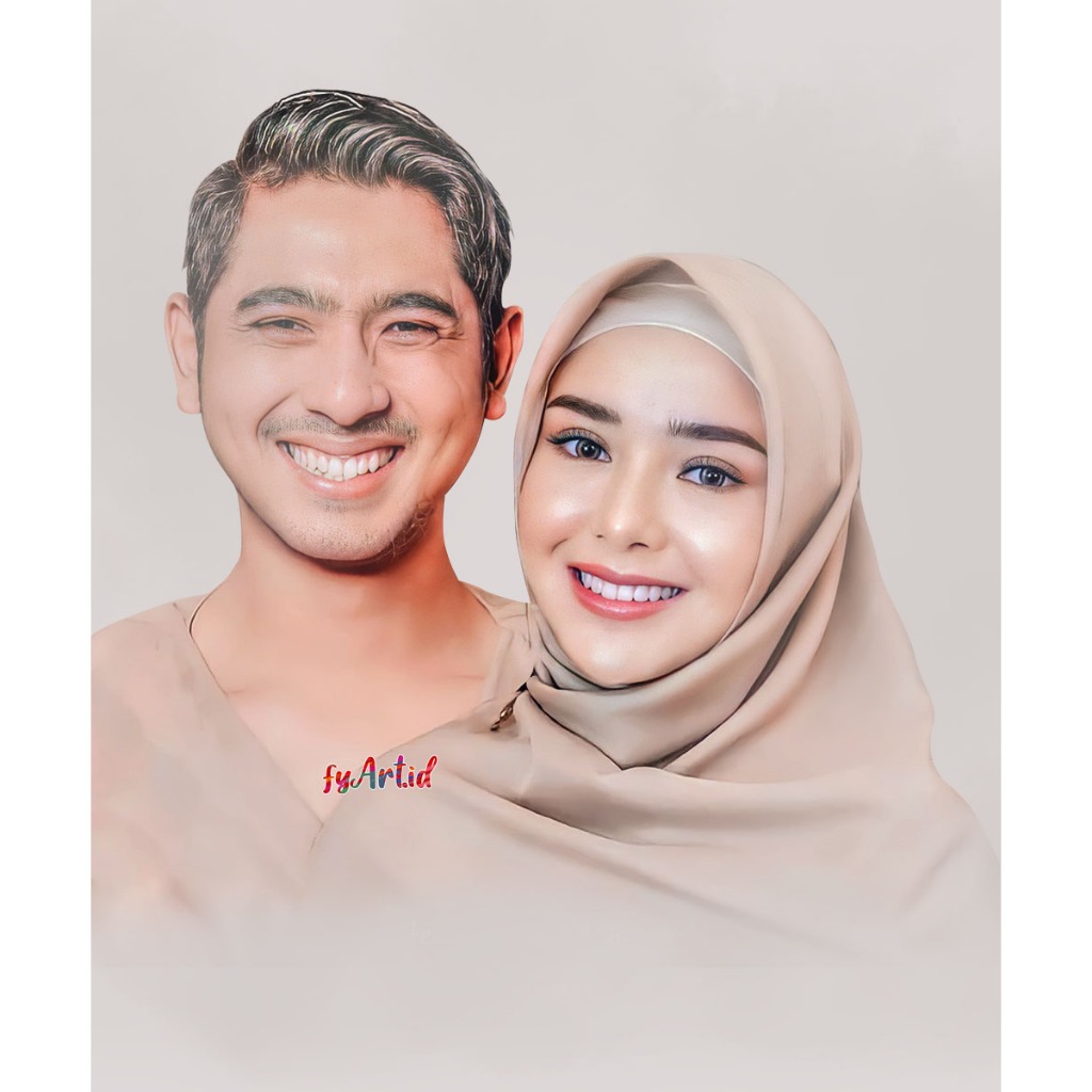 Kado Wisuda/Kado Pernikahan/Vektor Wajah/Karikatur Wajah/Karikatur Wisuda/Kado Lucu/Desain Foto/Wate