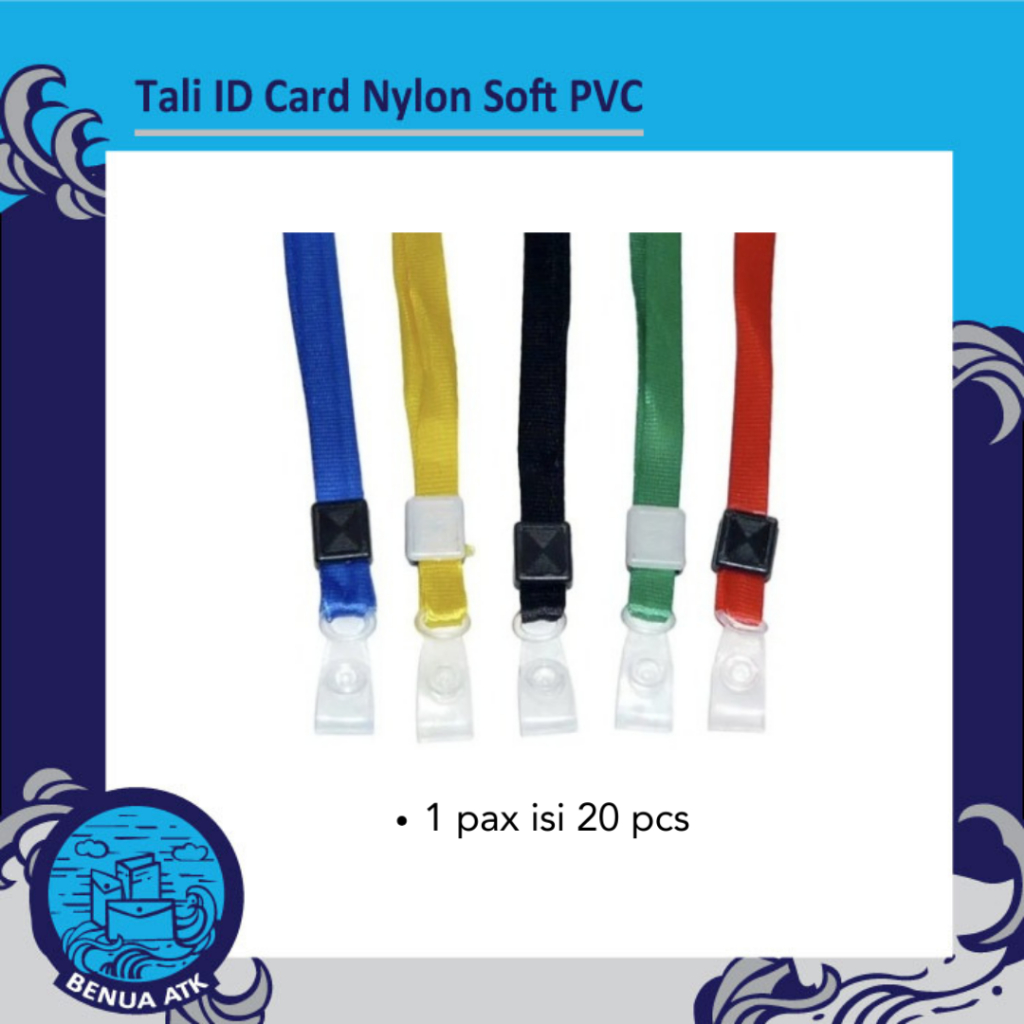 

Tali Name Tag Holder / Tali ID Card Nylon Soft PVC (isi 20pcs) - NYLKSFP