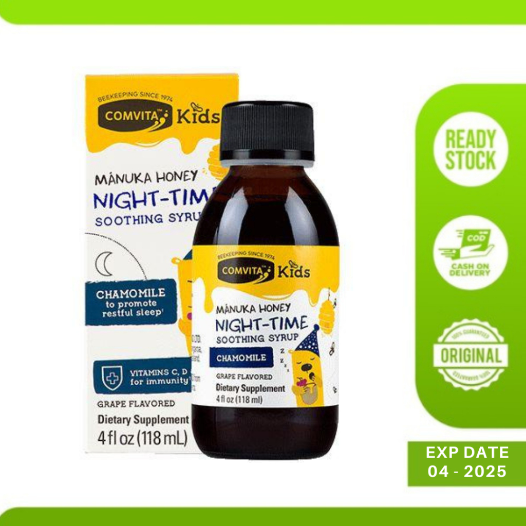 Suplemen Vitamin Anak Madu Manuka UMF 10+ Night Time Rasa Chamomile Comvita 118 ml