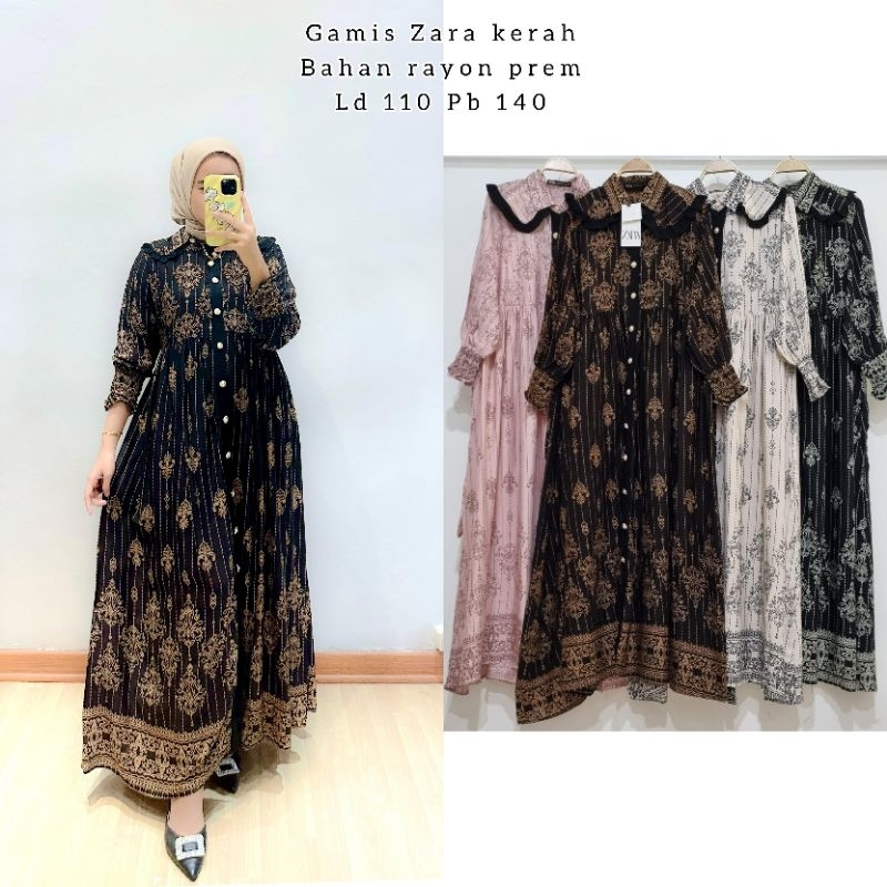 gamis Zara kerah - ls