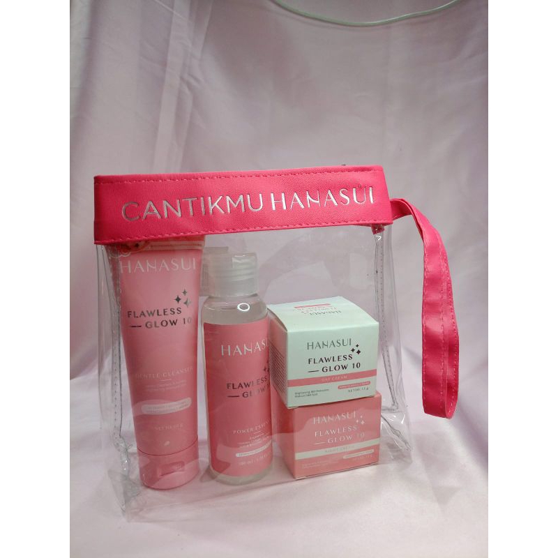 Hanasui Flawless Glow 10 Satu Paket Glowing