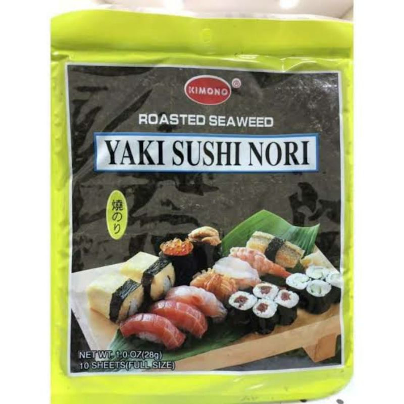 

Sushi Nori Kimono isi 10 Lembar Seaweed Rumput Laut Gimbap Susi