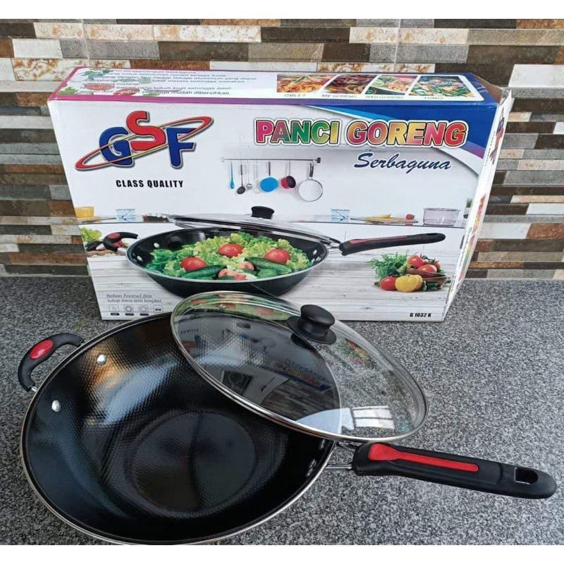 PANCI PENGGORENG PAKAI TUTUP KACA GSF