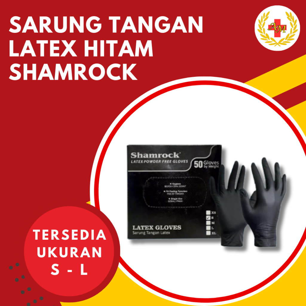 Sarung Tangan Hitam Latex Hand Glove Hitam Handscoon Karet