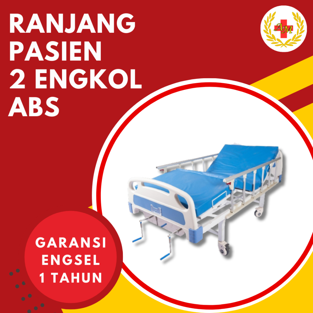 Ranjang Pasien 2 Engkol / Bed Pasien 2 Crank / Ranjang Rumah Sakit ABS