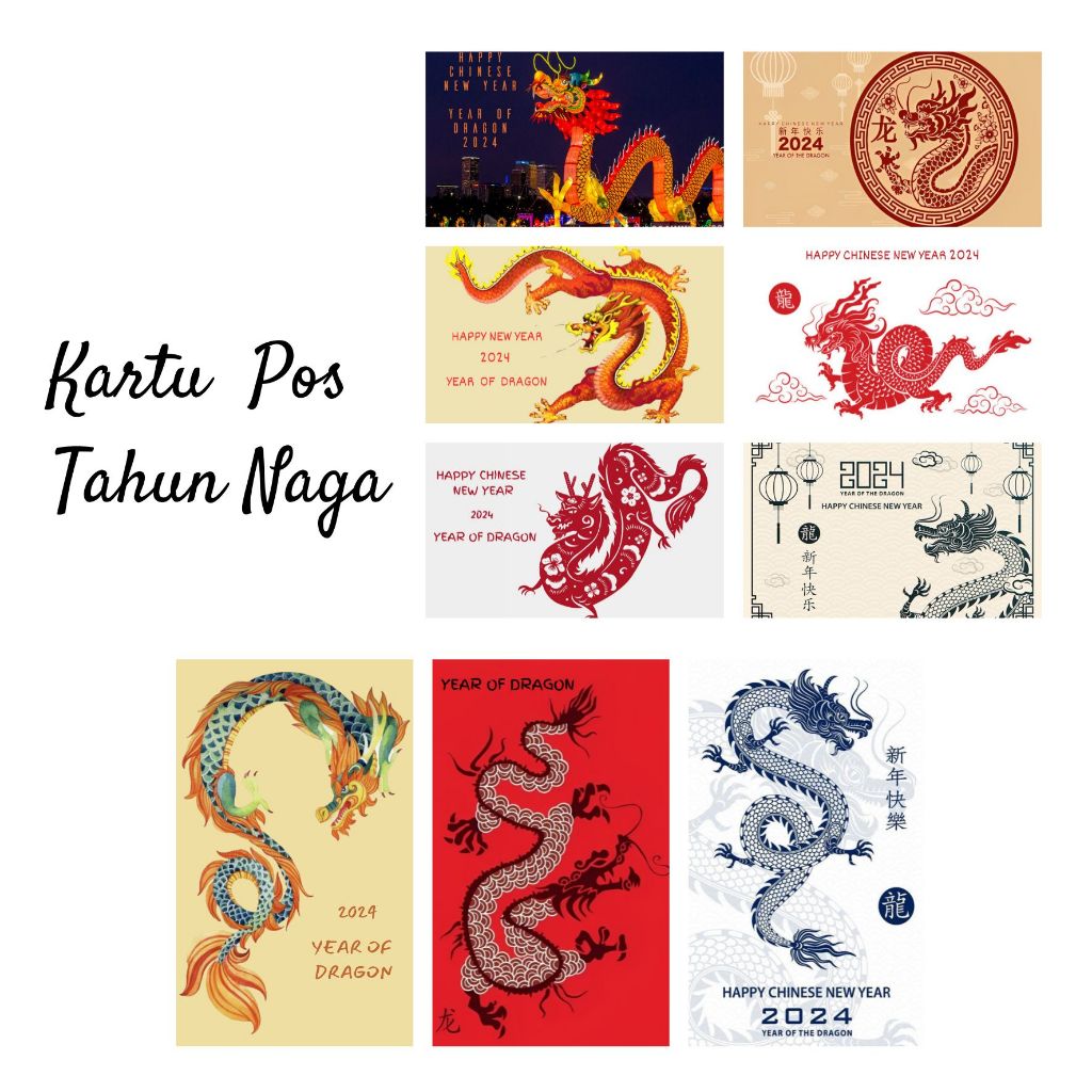 

MC- Kartu pos kartupos Imlek Tahun Naga / Year of Dragon Postcard