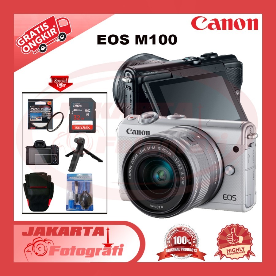 CANON EOS M100 KIT 15-45MM KAMERA CANON MIRRORLESS