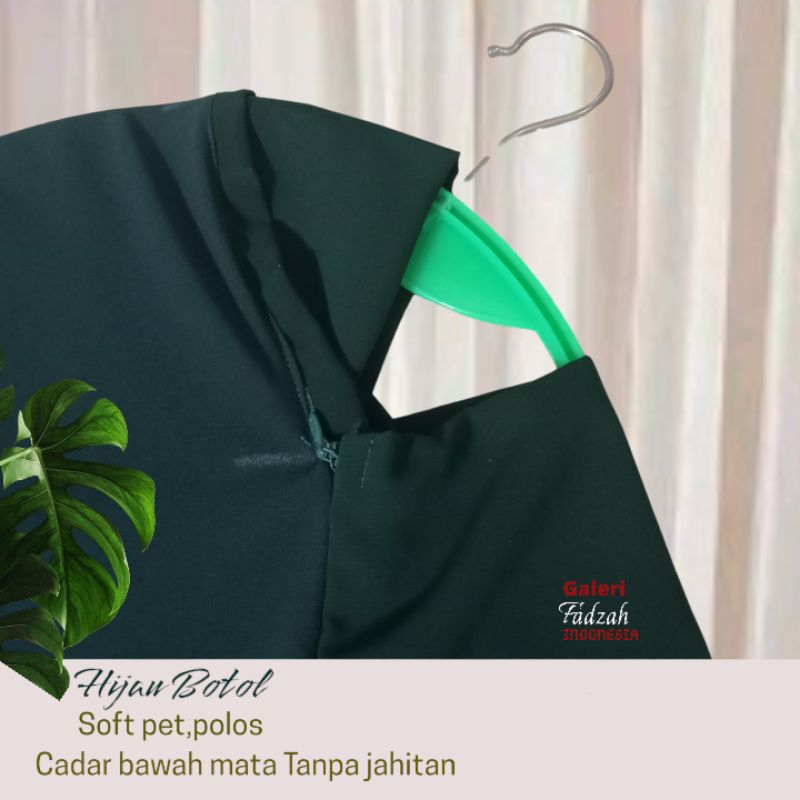 Khimar Safar Soft pet H BOTOL(cadar bawah mata tidak di jahit)