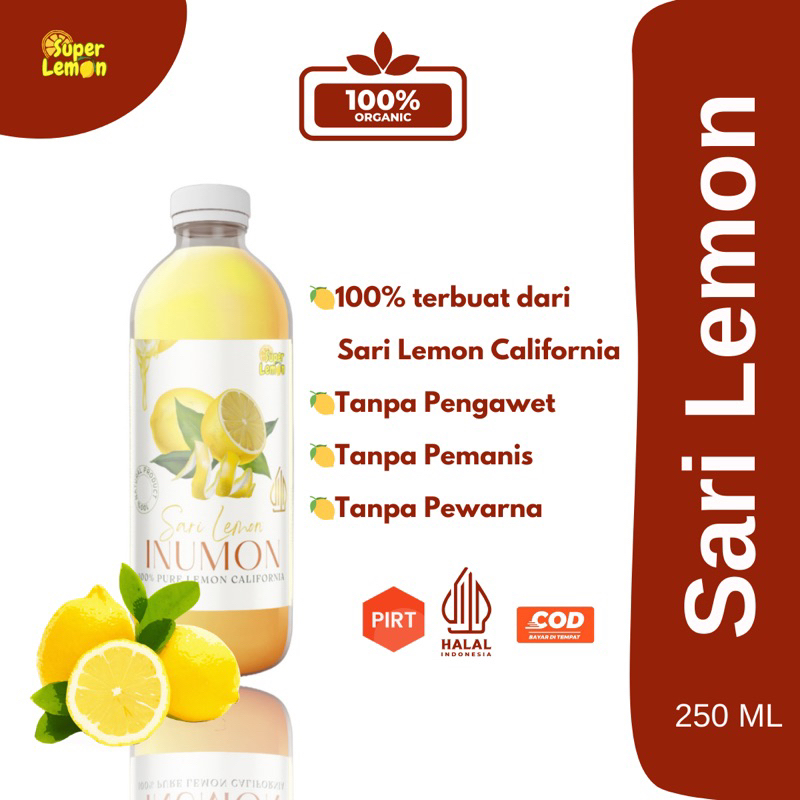 

250ml Sari Lemon Fresh Jus Lemon Murni Minuman Diet Pelangsing Lemon California