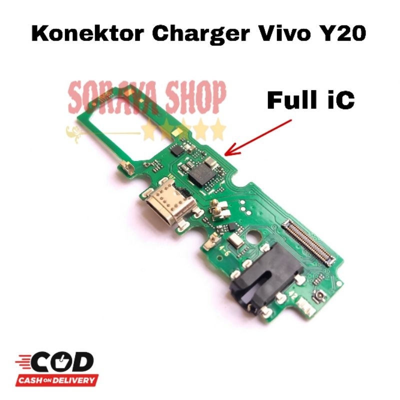 Papan Cas Vivo Y20 Y20S Pcb Board Mic ORIGINAL 100% Flexible Konektor Charger