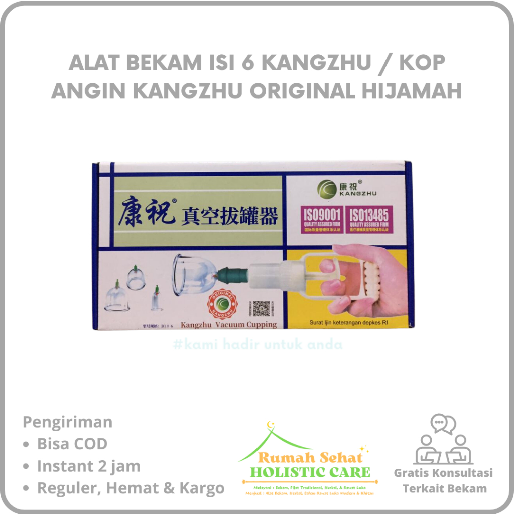 Promo Alat Bekam isi 6 Kangzhu / Kop angin Kangzhu Original Hijamah 1x6 / Kop Murah