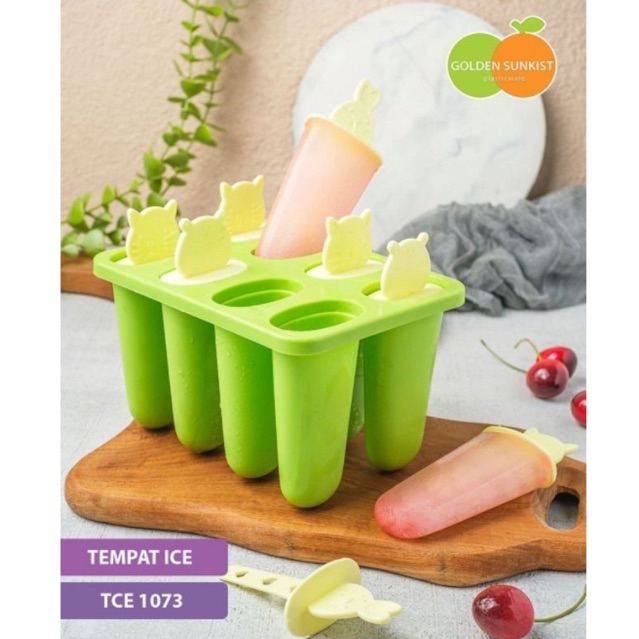 CETAKAN ES KRIM STICK ISI 8 TCE-1073 GOLDEN SUNKIST / CETAKAN JELLY PUDING AGAR AGAR