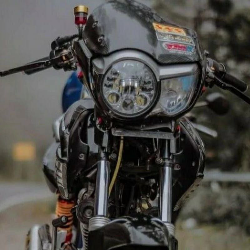 Lampu tiger pece set daymaker 16 led 5,75inch dus hitam polos lampu tiger pece set cover