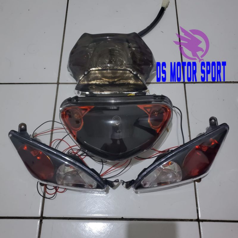 TERMURAH PAKET KOMPLIT MIO SPORTY REFLEKTOR MIO SPORTY COSTUM PLUS LAMPU STOP LED MIO SPORTY PLUS SE