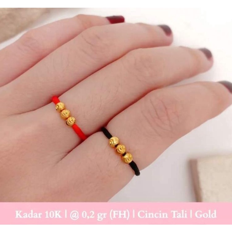 Ids9S3e Cincin Tali Liontin Emas 0.20 gram Kadar 10 karat