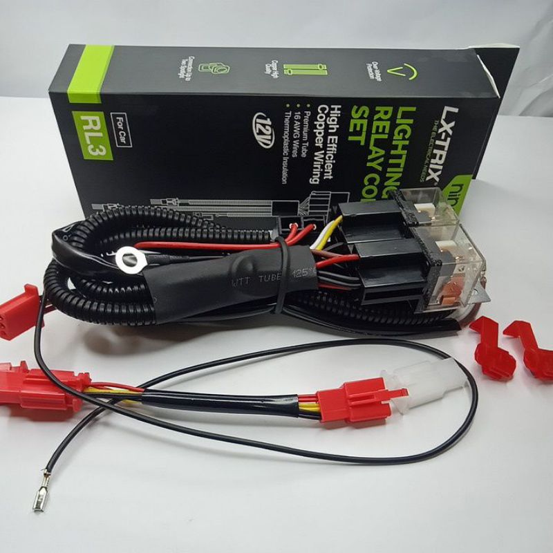 RELAY kabel set lampu LED tembak/sorot untuk mobil dan motor
