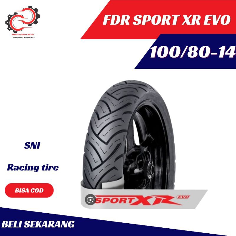 BAN LUAR FDR SPORT XR EVO 100/80 14 BAN MATIC RING 14 FDR SPORT XR EVO.