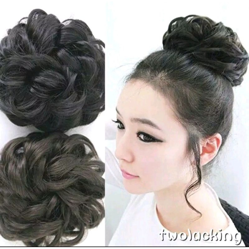 Sanggul Rambut Model ikat Rambut Palsu