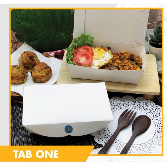 PAPER LUNCH BOX TAB ONE L 1810/KEMASAN REPACK/ISI 5