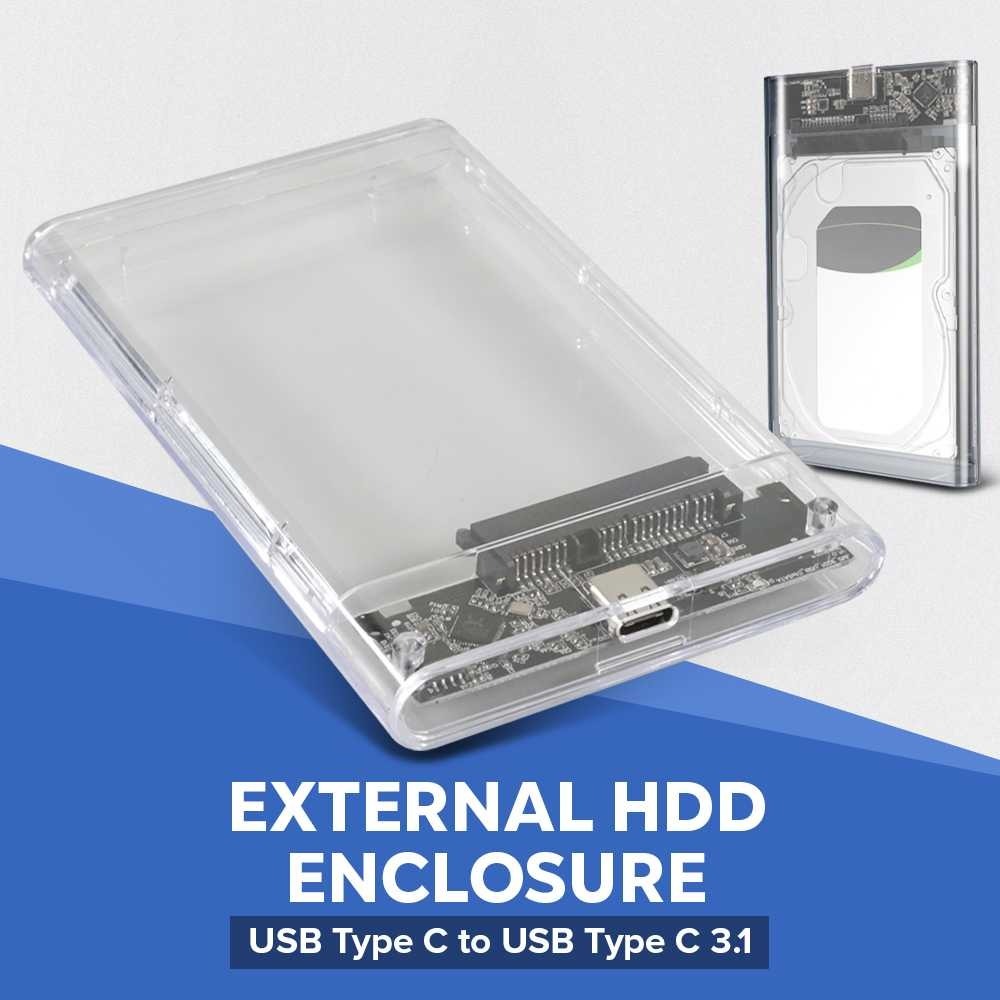 Hardisk External HDD Enclosure Case Hardisk 2.5 Inch USB Type C Ke USB Type C 3.1