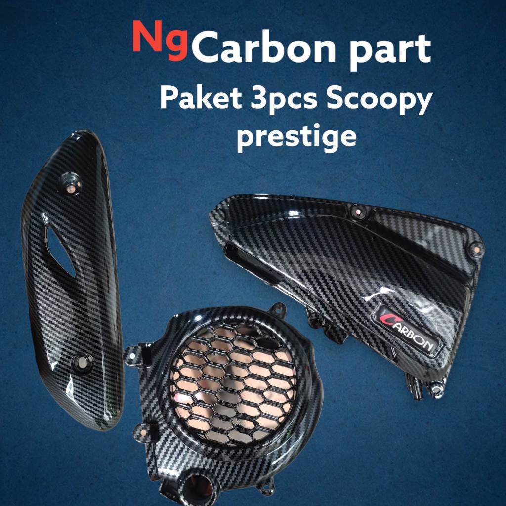 Black Carbon Paket 3pcs Scoopy Prestige 2021-2023