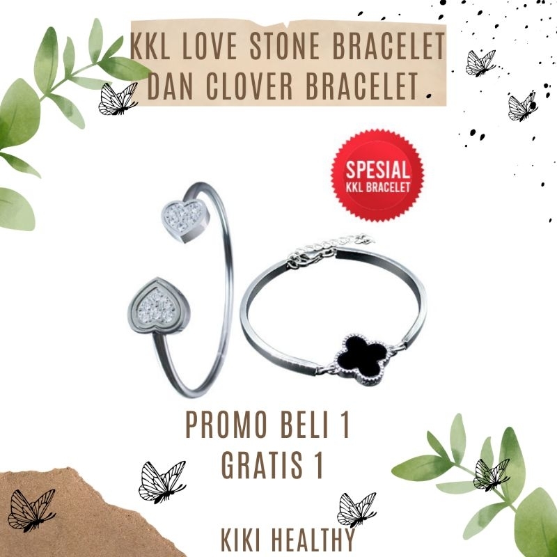 Kk Liforce Love Stone Bracelet Dan kk Liforce Clover Bracelet