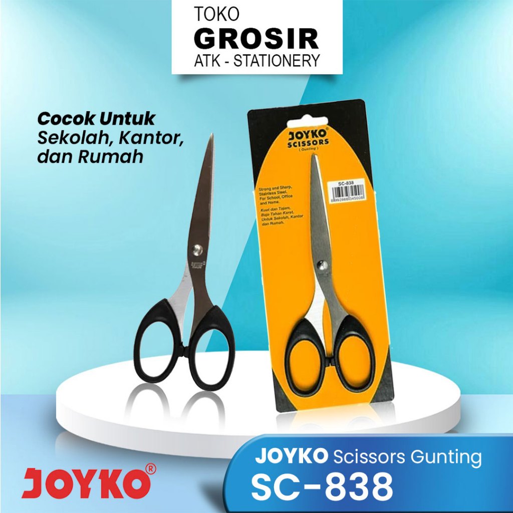 

GUNTING JOYKO SC-838 / JOYKO SCISSORS SC-838 BAHAN BAJA TAHAN KARAT / GUNTING TAJAM