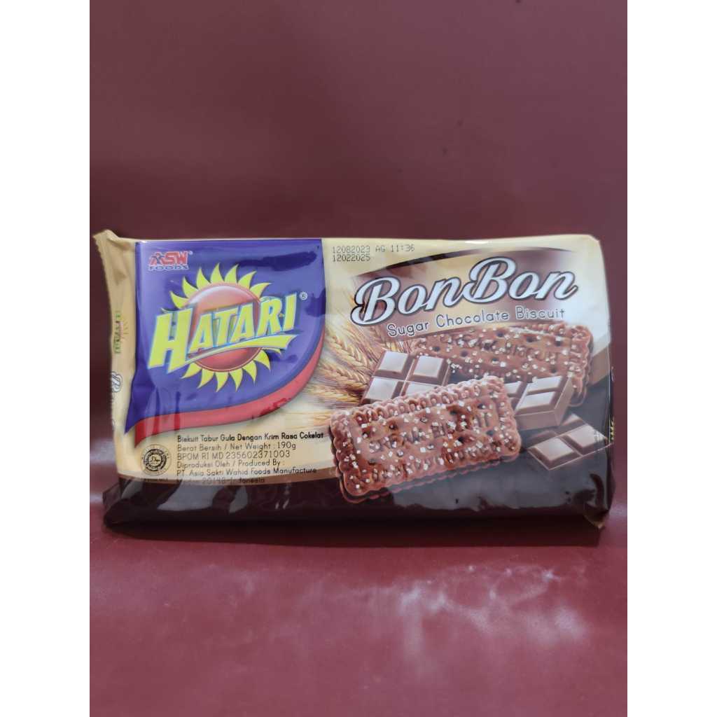 

Hatari Biscuit BonBon Sugar Chocolate 190G - Biskuit Kue Roti Kering Hatari