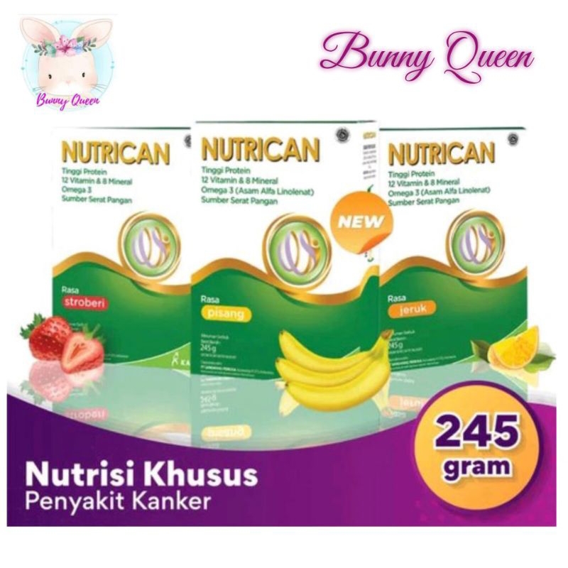 

Nutrican 245 gr Susu Rasa Pisang Jeruk Strawberry Susu Kanker