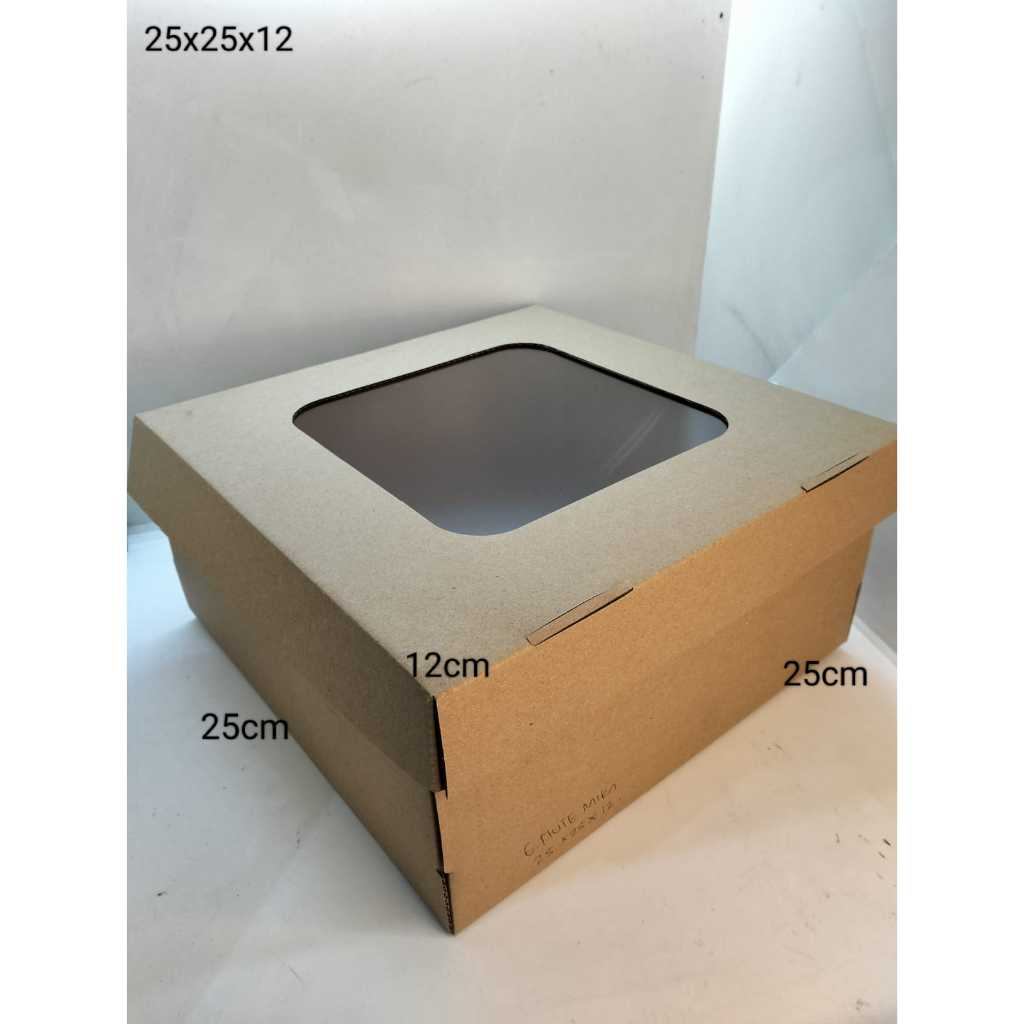 

CAKE BOX MIKA 25X25X12 (5PCS) Kardus E-Flute