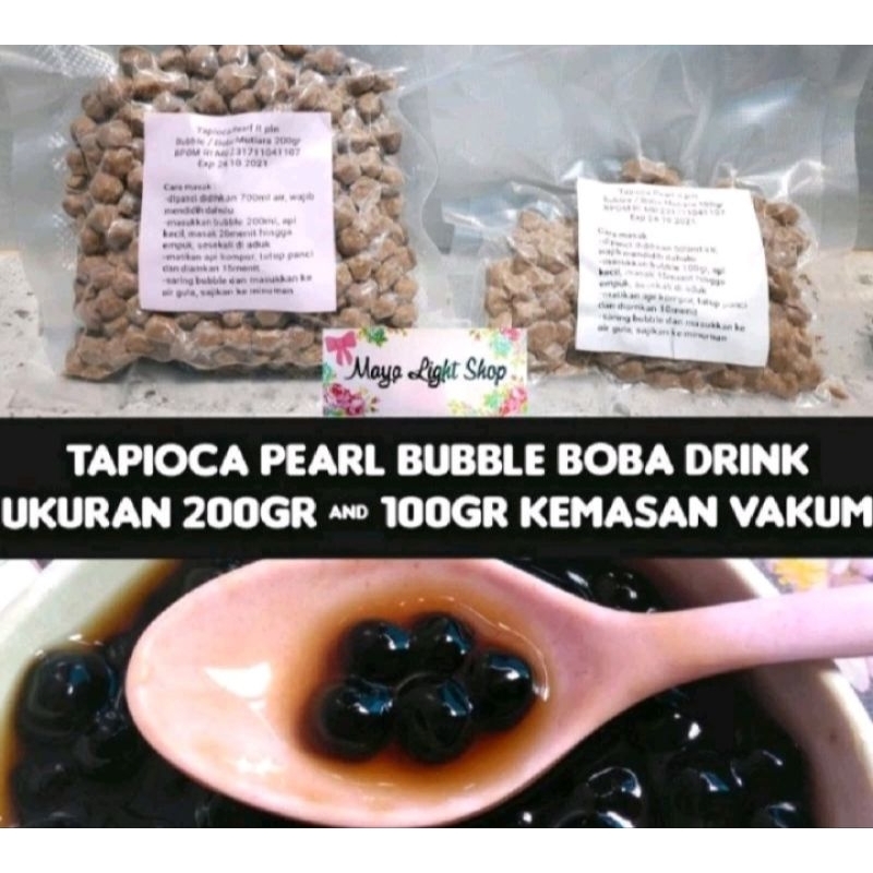 

bubble tapioka pearl 200gr boba drink minuman bubble boba kekinian bubble tea Halal dan Enak