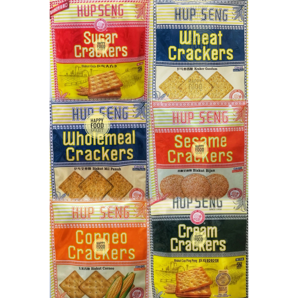 

[HALAL] HUP SENG CORNEO CRACKERS/SUGAR CRACKER SACHET/HUPSENG SESAME CRACKERS/BISKUIT JAGUNG/ROTI KERING PING PONG