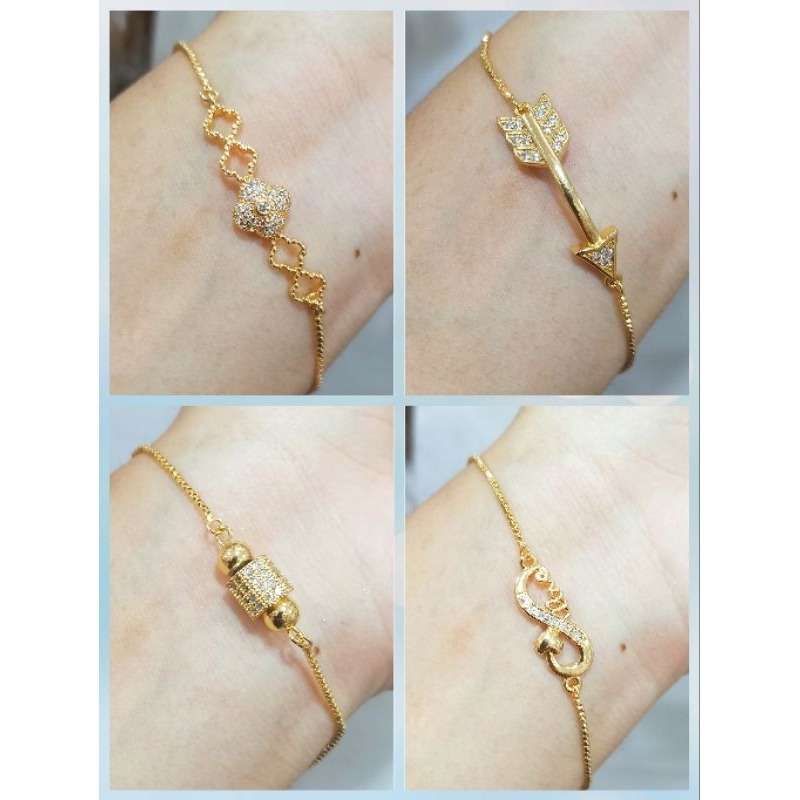 Gelang serut xuping wanita berlapis emas