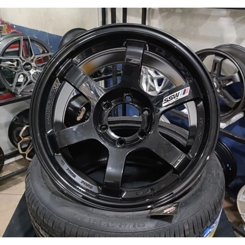 Pelak Original Thailand SSW TE37 Ring 18 Velg Mobil Triton Fortuner Ford Dll