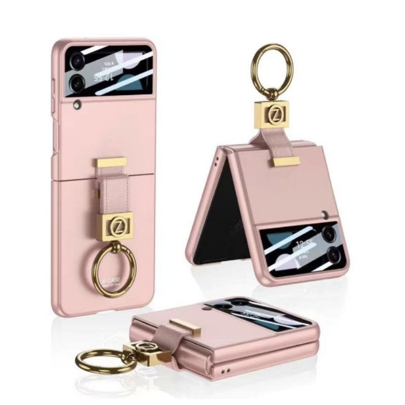 HARD CASE SLIM DOVE + GANTUNGAN LOGO SAMSUNG Z FLIP 3 Z FLIP 4 Z FLIP 5