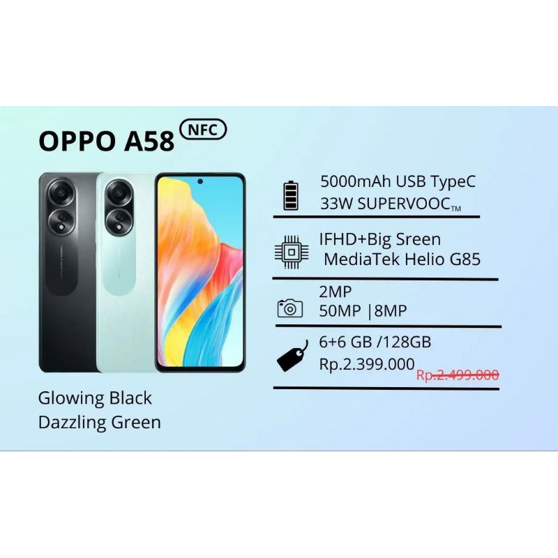 OPPO A58 RAM 12/128GB