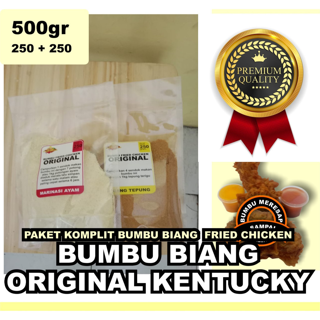 

Paket Marinasi Ayam dan Biang Tepung Fried Chicken Original Kentucky 500gr