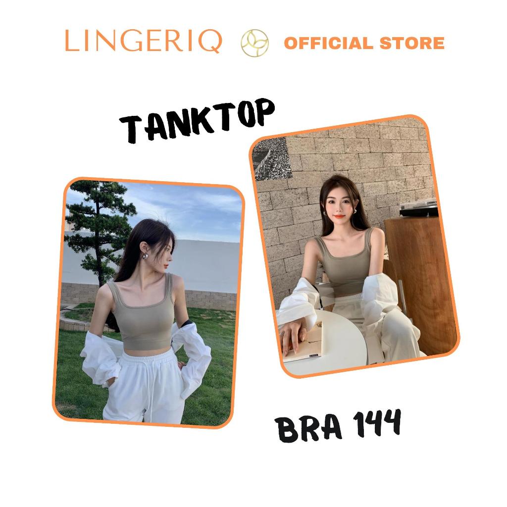 (TBRA144) Crop Tank Top Bra Atasan Wanita Tanktop Basic Elastis LINGERIQ