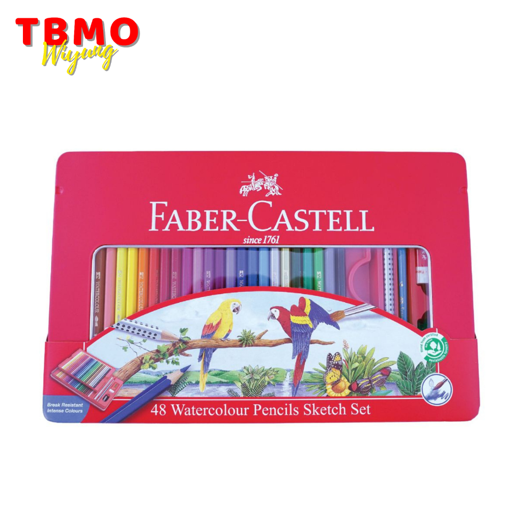 

Faber Castell Watercolor Colour Pencil Pensil Warna set 48 Tin Case 115939