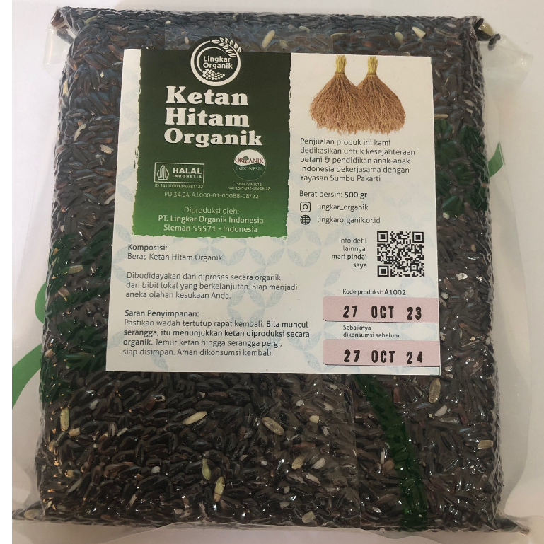 

Lingkar Organik Ketan Hitam Organik vakum kemasan 500 Gr
