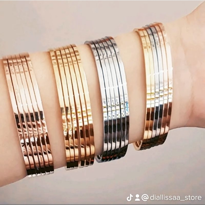 Gelang Tangan Keroncong Titanium isi 3pcs