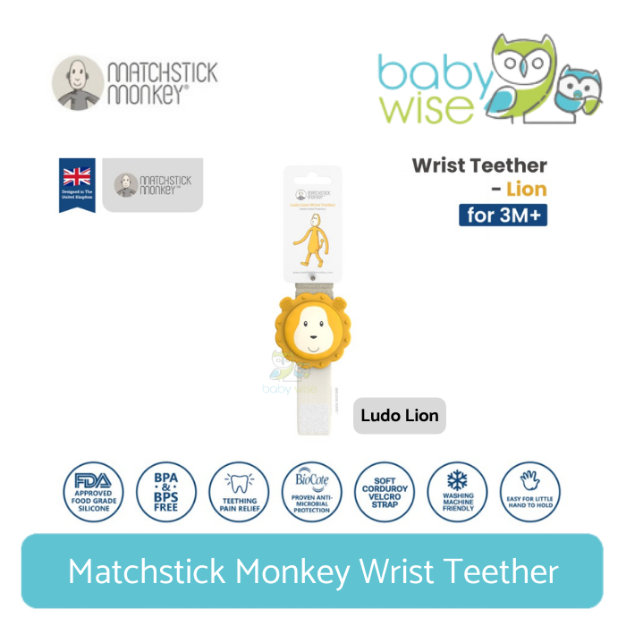 Matchstick Monkey Wrist Teether - Gigitan Bayi