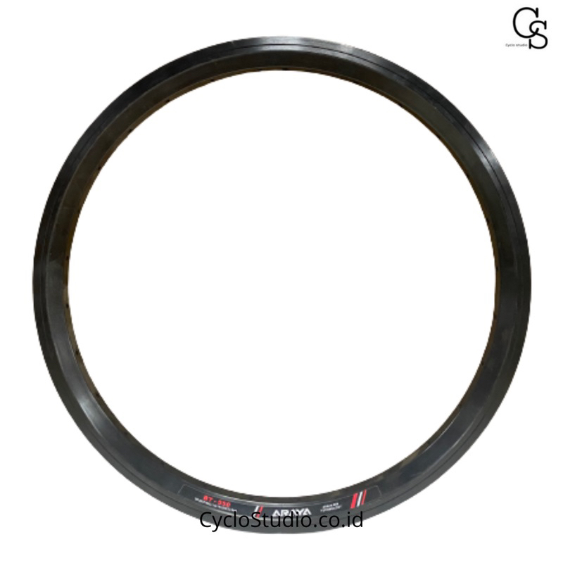 Velg Rims Sepeda Lipat 16 x 1 3/8 Hole 28 Araya BT550 349 Full Black