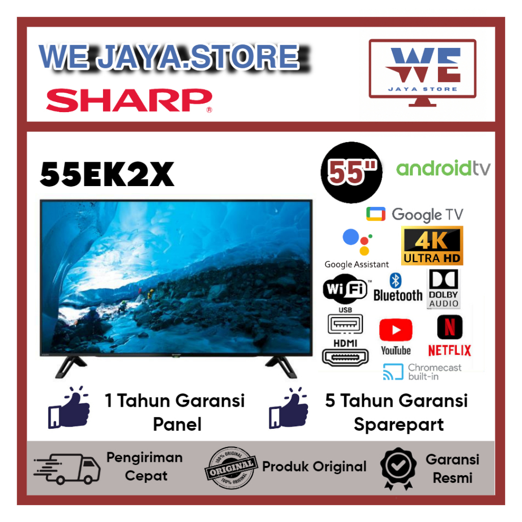 TV LED Sharp EK2X LED Sharp Android UHD4K TV Sharp