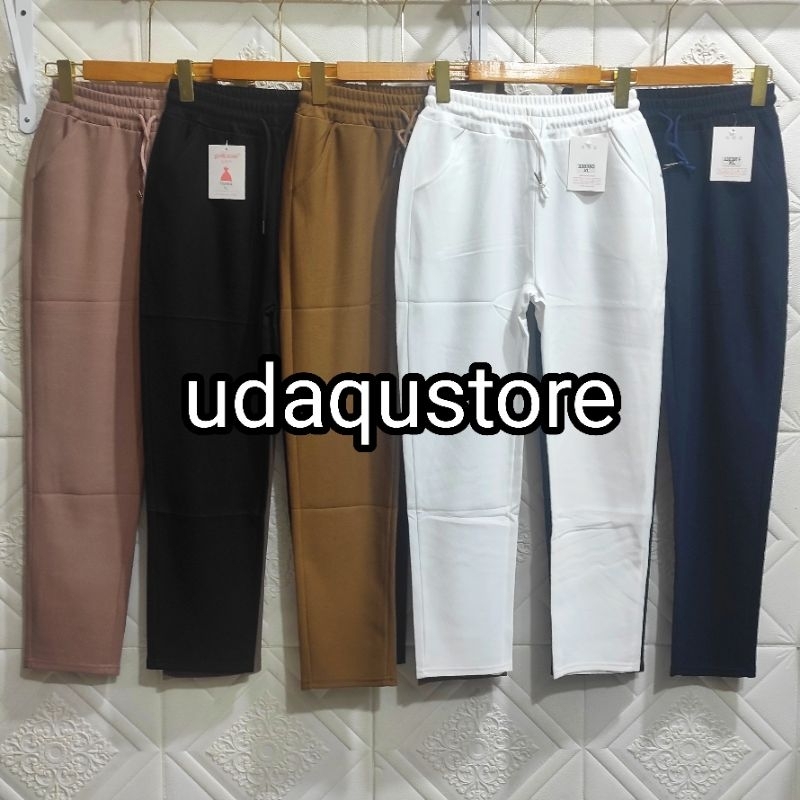CELANA PANJANG POLOS PINKDOSE PINGGANG TALI SERUT (best seller)