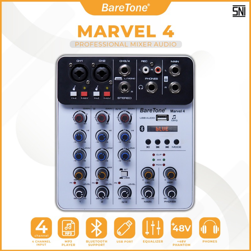 Mixer Audio BareTone Max Marvel 4 - Professional MIxer 4 channel