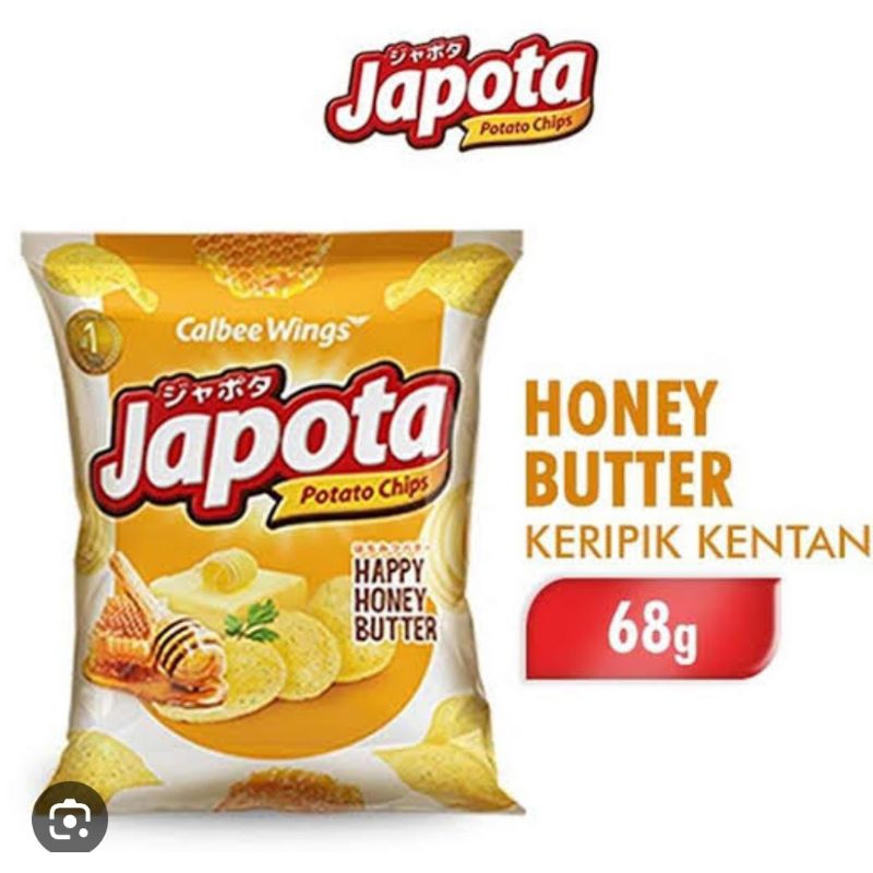 

JAPOTA POTATO CHIPS 68G(HONEY BUTTER,AYAMBAWANG,SAMBAL BAWANG,SEAWEED)