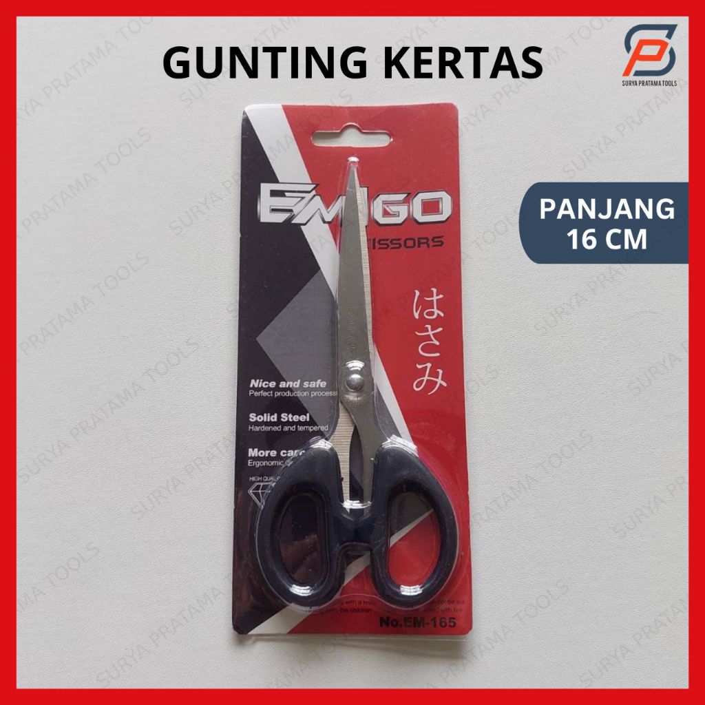 

Gunting Stainless Kertas 16 cm Ukuran Tanggung Sedang 6" Inch Inci