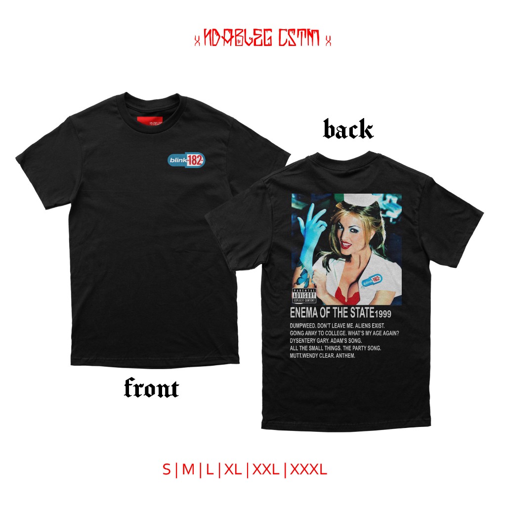 Kaos blink 182 enema of the state combed 24s tshirt blink 182