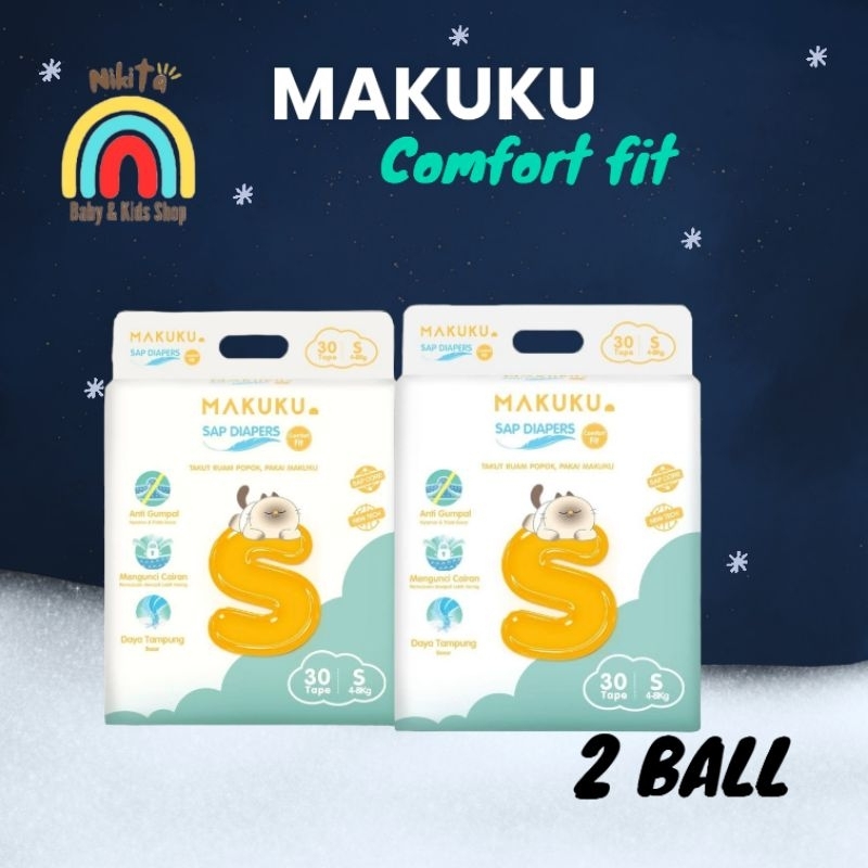 Makuku 2 ball / Makuku comfort fit S30 2 ball / Makuku S30 2 ball / Makuku SAP diapers S30